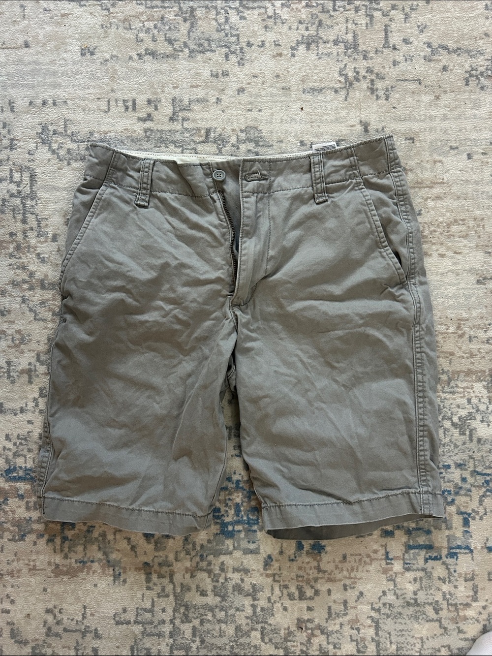 Old Navy Men's Olive Utility Flat-Front Shorts